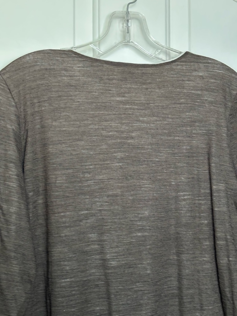 NWT YC Womens Wool blend Long Sleeve Layered Hem Top - Brown/white Sz 4,6 and 10 - Picture 11 of 15